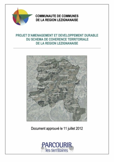 Projet d'aménagement et développement durable du schéma de cohérence territoriale de la région Lézignanaise