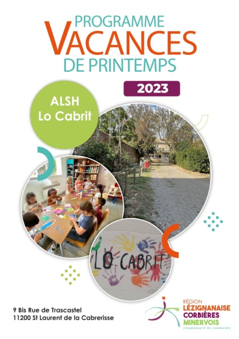 Programme des vacances de printemps - ALSH Lo Cabrit Programme des vacances de printemps - ALSH Lo Cabrit