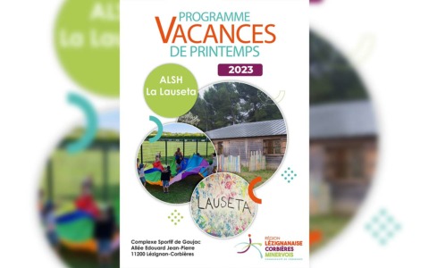 Programme des vacances de printemps - ALSH La Lauseta