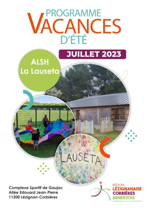 Programme des vacances d'été - ALSH de Lézignan-Corbières - Juillet 2023