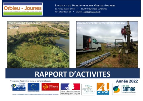 Rapport d'activité 2022 - Syndicat du Bassin Versant Orbieu Jourres
