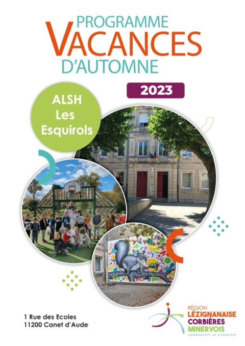 Programme des vacances d'automne- ALSH Les Esquirols