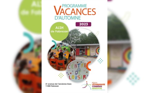 Programme des vacances d'automne- ALSH de Fabrezan