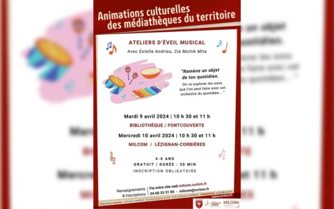Atelier d'éveil musical - Cie Moitié Mita - Fontcouverte