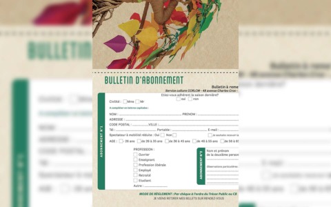 Bulletin d’abonnement Saison culturelle 2024-2025