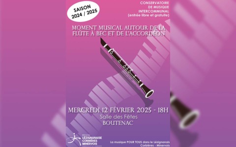 Moment musical autour de la flûte à bec et de l’accordéon