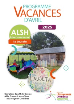 Programme des vacances d’avril – ALSH La Lauseta