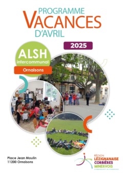 Programme des vacances d’avril – ALSH d’Ornaisons