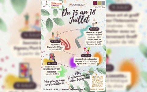 Programme des vacances d’été – AJSH de St Laurent – 2ème semaine de Juillet