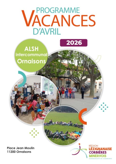 Programme des vacances d’avril – ALSH d’Ornaisons Programme des vacances d’avril – ALSH d’Ornaisons